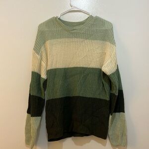 Colorblock knit sweater